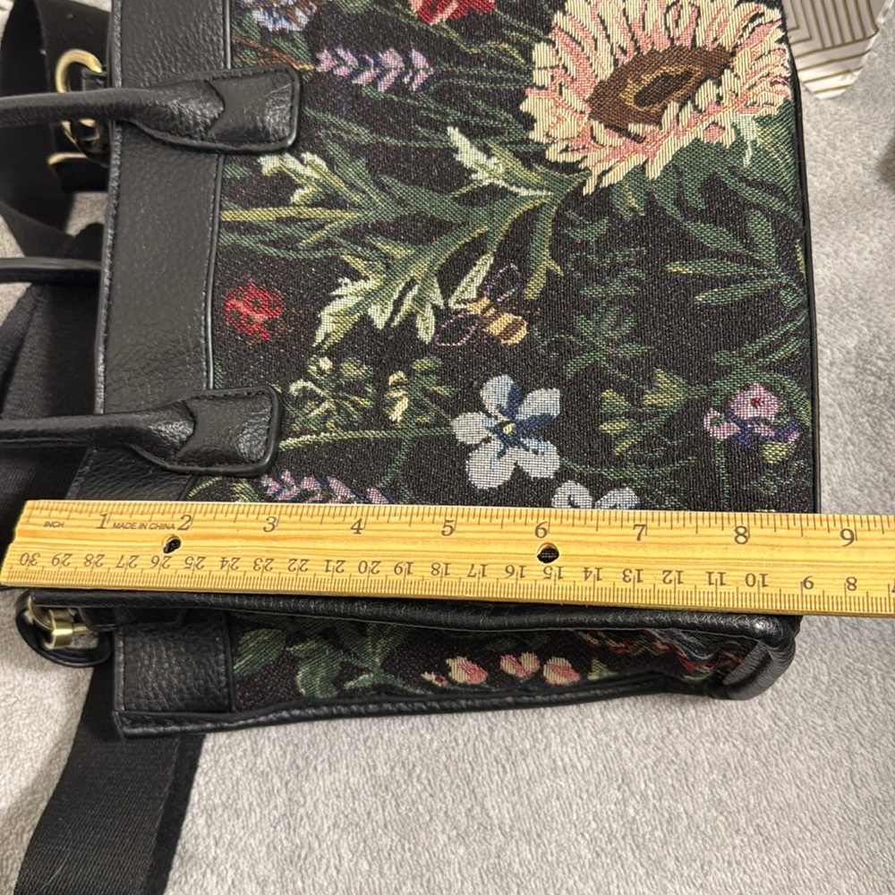 Floral Black Women's Bag flowers and‎ ladybugs unbranded - Picture 7 of 12